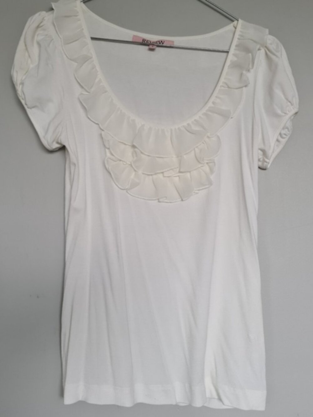 Review White Frill Top